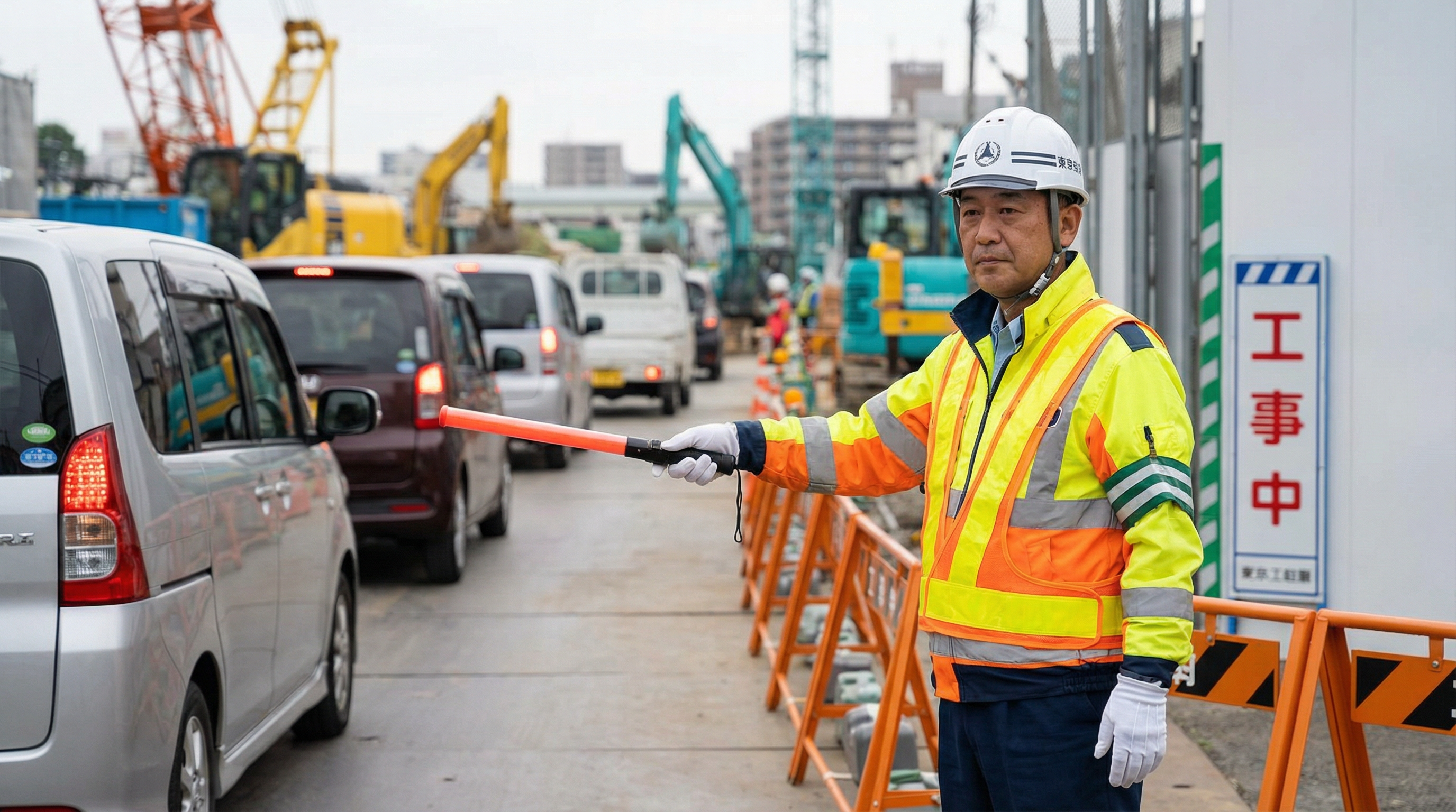 工事現場の交通誘導